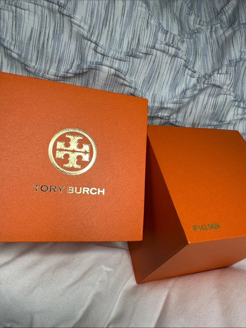 Tory Burch Gold-Tone Watch with Coral Dial with Box - Picture 3 of 3